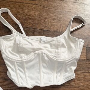 Gilly Hicks Cream Corset Top